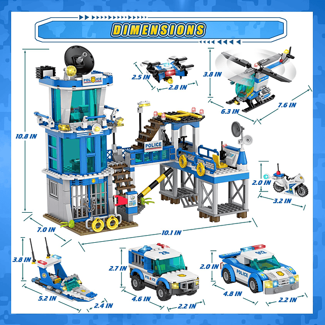 City Police Station Set de construcción de juguetes con pris
