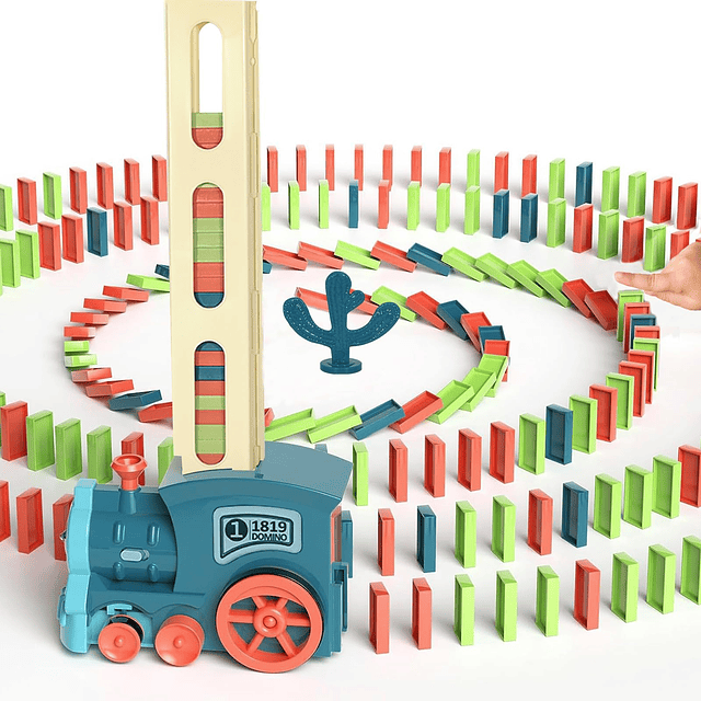 Domino Train Toy Juegos para niños 200 piezas Juego de const