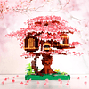 Sakura Tree House Juego de bloques de construcción, 2028 pie