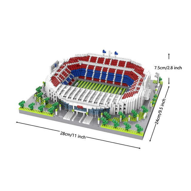 Juegos de construcción de microbloques del estadio de fútbol