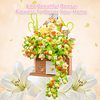 Juego de construcción de ramo de flores, plantas bonsái de c