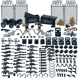 Paquete de armas Juguete militar Equipo Swat Juego de bloque