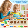 Montessori Juguetes para niños de 1, 2, 3 años, caja de made