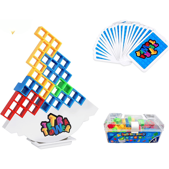 Tetra Tower Balance Stacking Game Team Tower Game para niños