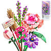 Juegos de construcción de ramo de flores, mini ladrillos, 6