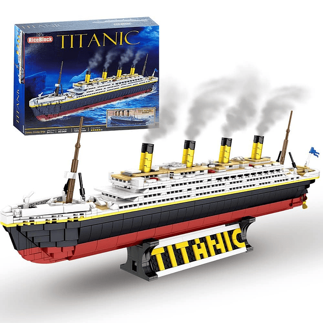 Kit de bloques de construcción modelo Titanic grande, 1333 p