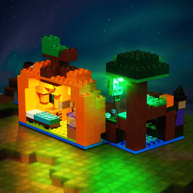 Kit de iluminación LED para Lego Minecraft The Pumpkin Farm