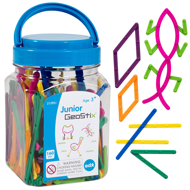 - 21359 Junior GeoStix - Juego de mini tarros de 160 - Palos