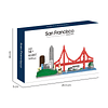 Komvoor Architecture Skylines Micro Mini Block San Francisco