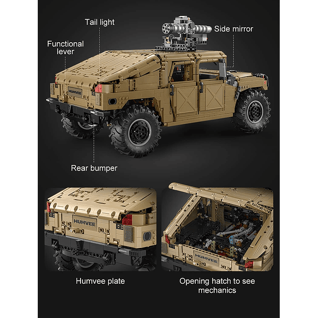 dOMOb Humvee SUV Kit de construcción de automóviles - Juego