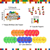 Decoraciones de cumpleaños de bloques de construcción para n