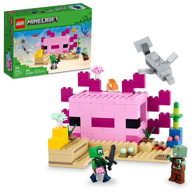 Minecraft The Axolotl House 21247 Set de juguetes de constru