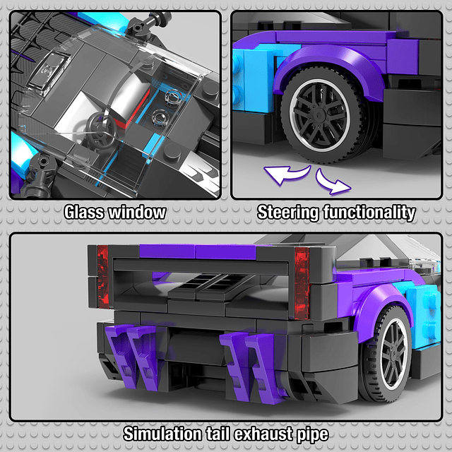 Juego de construcción de autos súper deportivos, kits de con