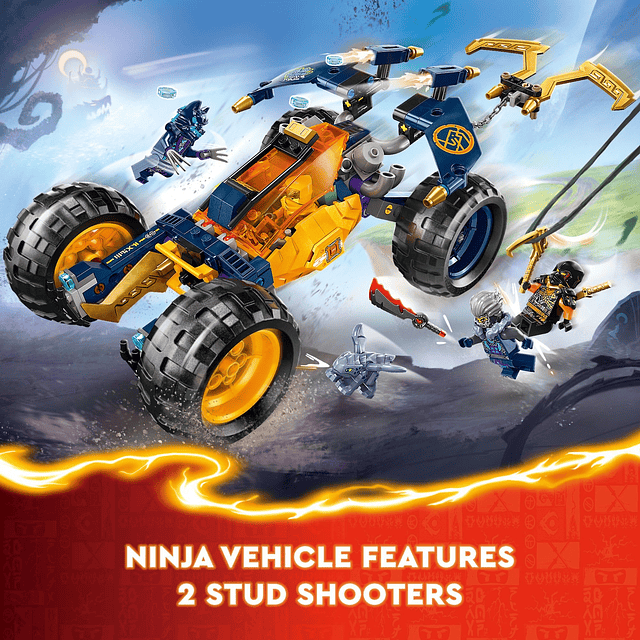 NINJAGO Coche Buggy Todoterreno Ninja de Arin con 4 Minifigu