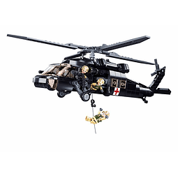 Modelbricks-Uh-60 Black Hawk 692 Piezas 8+