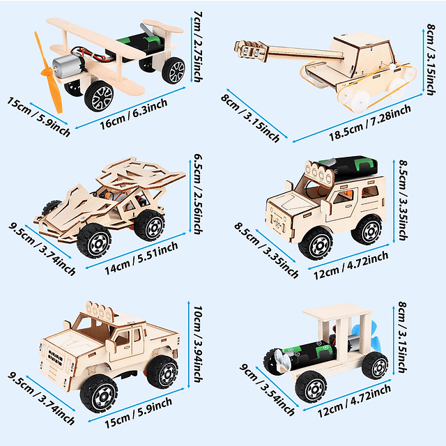 Proyectos STEM 6 en 1 para niños de 8 a 12 años, kits de mod