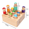 Montessori Juguetes para niños pequeños, muñecas de madera c