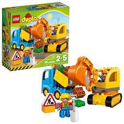 DUPLO Town Camión y Excavadora de Orugas 10812 Camión Volque