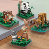 Juego de bloques de construcción de mini animales, colección