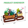 Juego de construcción de decoración de plantas suculentas, k