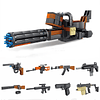 Juego de 8 mini armas de bloques de construcción, juguete de