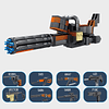 Juego de 8 mini armas de bloques de construcción, juguete de