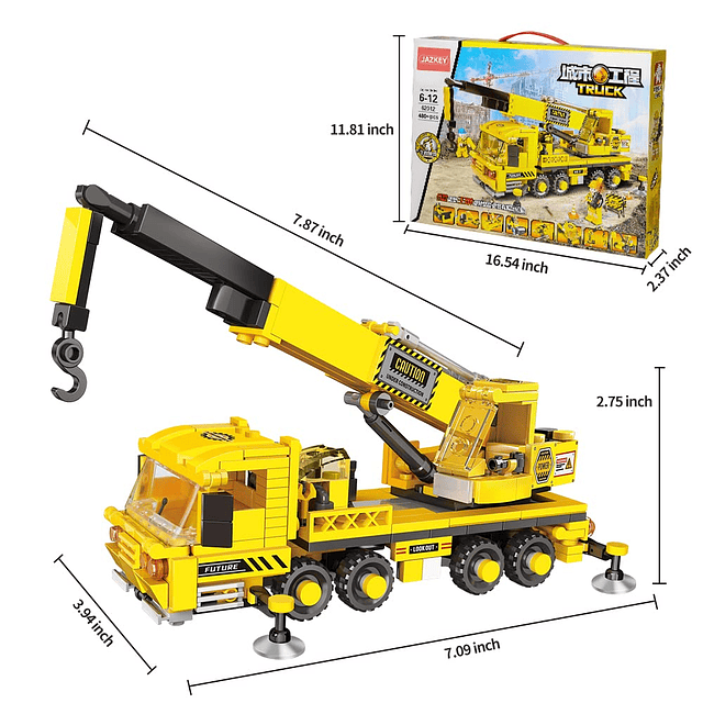 Juego de bloques de construcción para camión para niños de 6