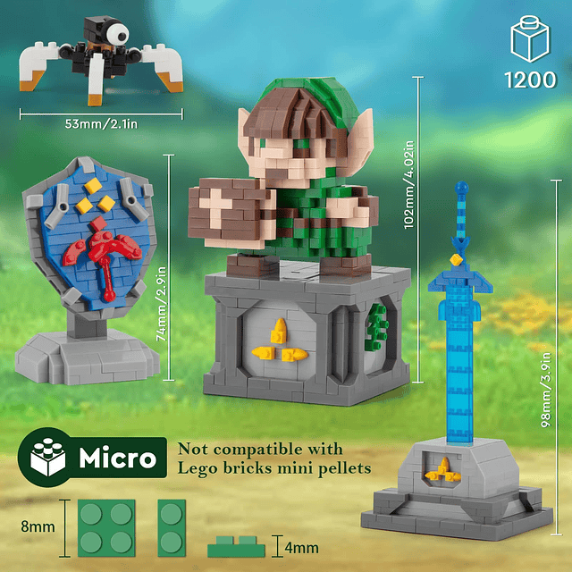 Juego de construcción Link, kit de construcción de figuras d