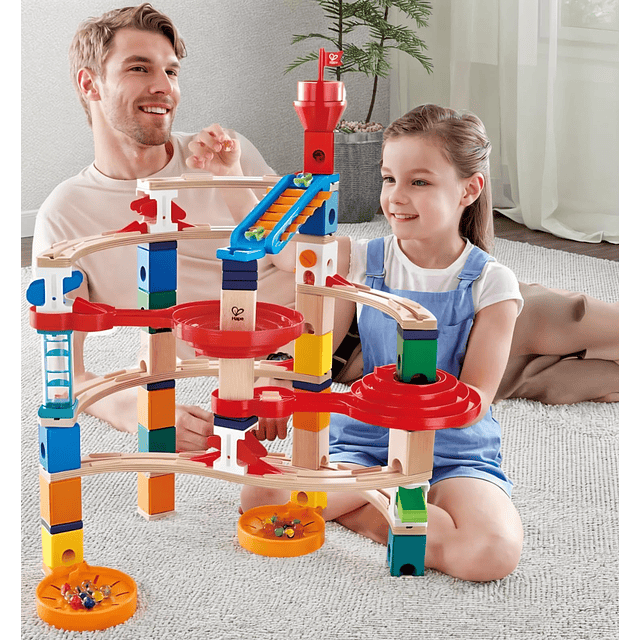 Cuadrilla de madera Super Spirals Marble Run STEM Juguete pa