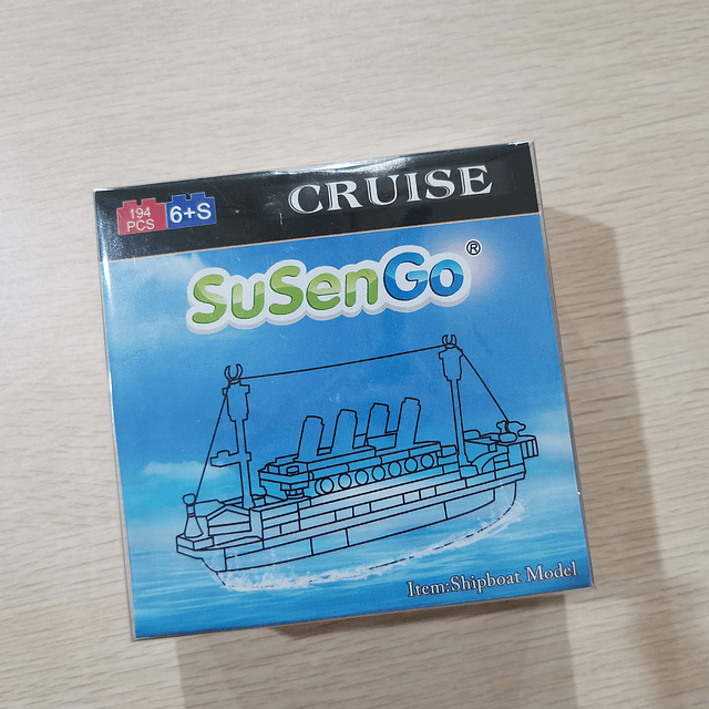 -bloques de construcción para barco Titanic, modelo 3D, jugu