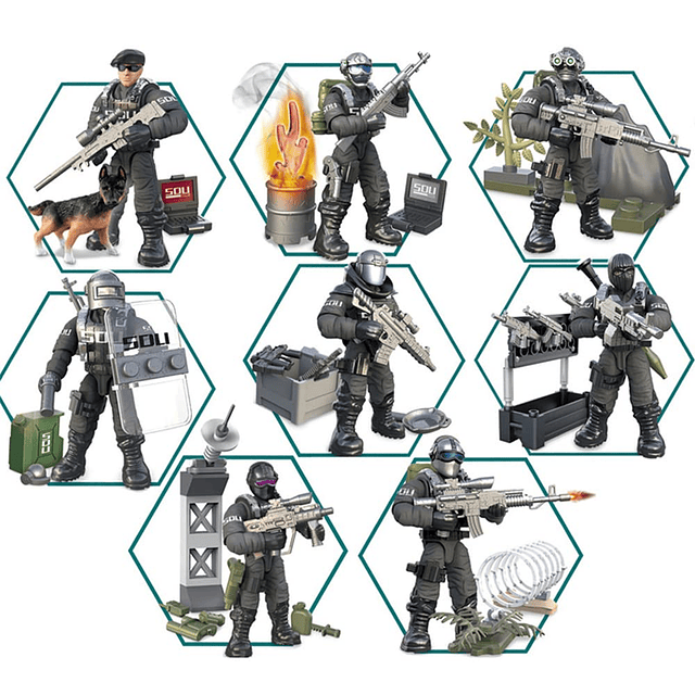 Mini figura de acción militar de las Fuerzas Especiales con