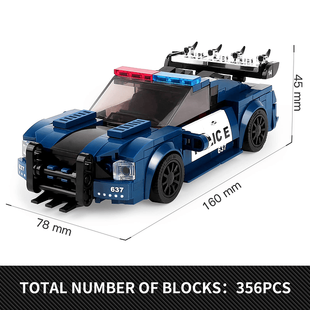 Mold King 27002 Mini Barricade Police Car Kits de construcci