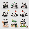 Lindos Panda Mini Juegos de Animales de Construcción, Decora