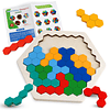 Bloques de madera Puzzle para niños adultos Rompecabezas hex