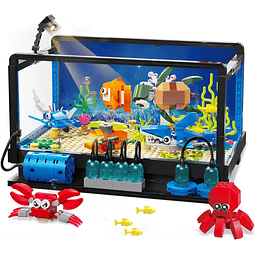 Juego de construcción de pecera, compatible con acuario Lego