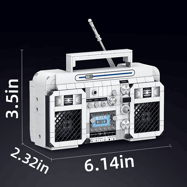 Mini bloques de construcción de radio vintage, regalos para