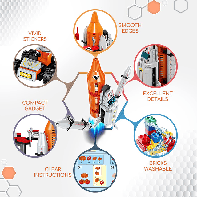 Juguetes de lanzadera de exploración espacial para niños de