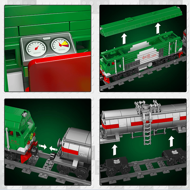 51108 - Juego de construcción de trenes para adultos, modelo