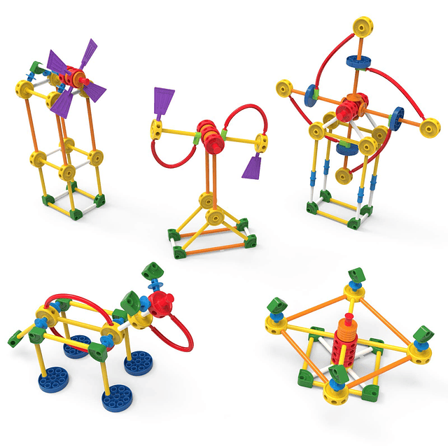 TINKERTOY - Lata de construcción retro - 100 piezas - Juguet