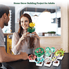 Juego de flores suculentas para adultos, 977 piezas, juego c