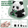 Creator Panda Bamboo Building Set, 504PCS Cute Panda Micro B