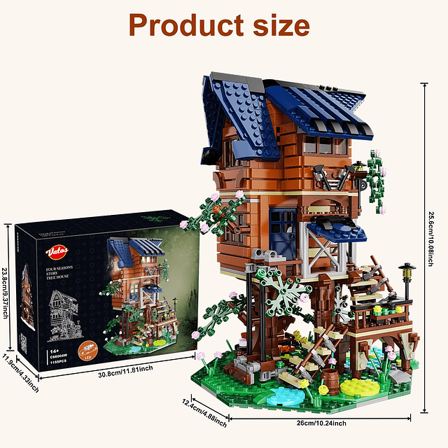 Tree House STEM Toy, 1155PCS Juego de construcción creativa