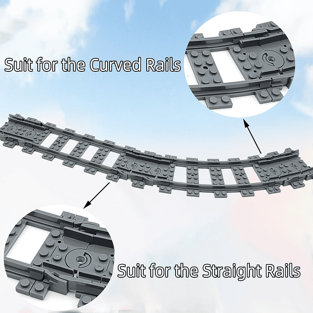 Juguete de bloques de construcción de vía de tren Flexible,