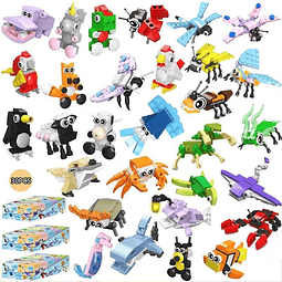 30 PCS Bloques de Construcción Animales STEM Juego de Ladril