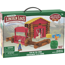 LINCOLN LOGS - Diversión en la granja - 102 piezas - Troncos