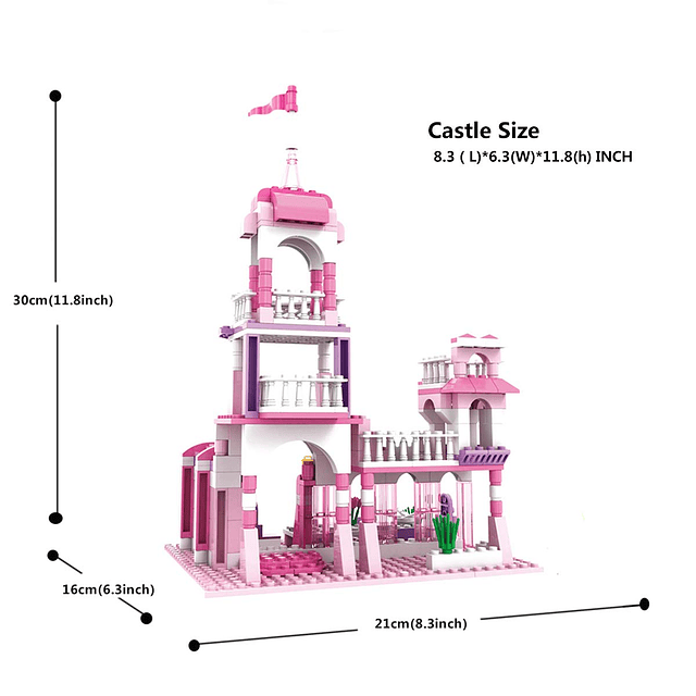 Niñas Castillo de Princesa Bloques de Construcción Juguetes