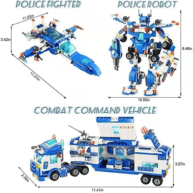 Kit de bloques de construcción de robot 51 en 1 para niños,