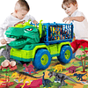 Dinosaur Truck Toys para niños de 3 a 5 años, camión transpo