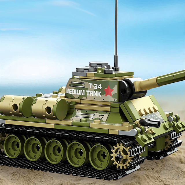 T-34 Juego de bloques de construcción de modelo de tanque me