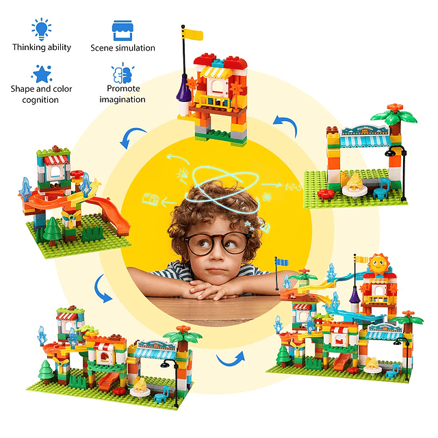 Bloques de construcción Marble Run, modelos de bloques educa